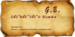 Göbölös Bianka névjegykártya
